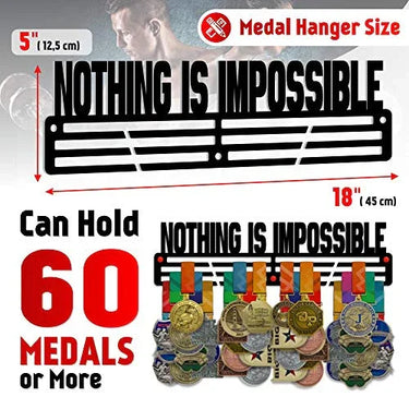 Nothing is Impossible — Medal Display Rack - Metallic Art